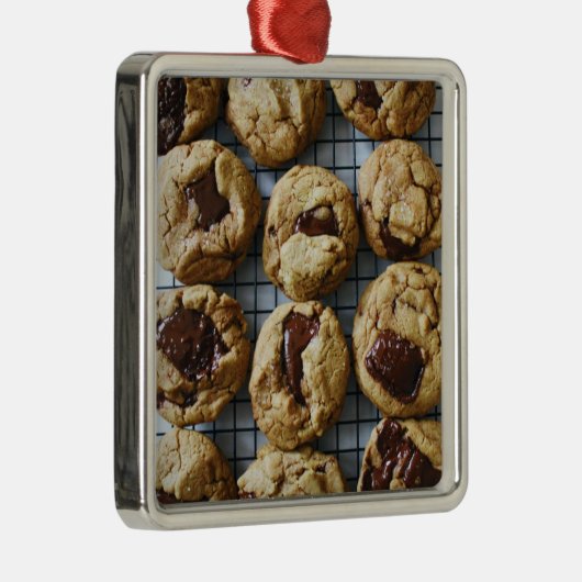 Chocolate Chip Cookies Metalen Ornament (Rechts)