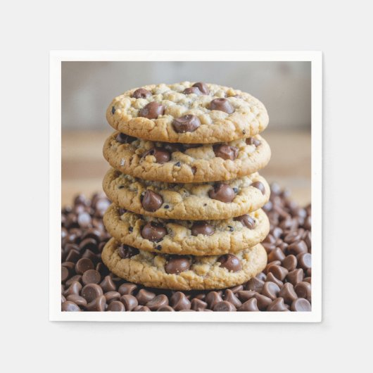 Chocolate Chip Cookies On Chocolate Morsels Servet (Voorkant)