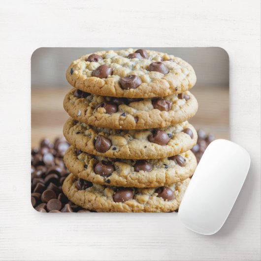 Chocolate Chip Cookies Op Chocoladebrokken Muismat (Met muis)