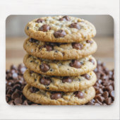 Chocolate Chip Cookies Op Chocoladebrokken Muismat (Voorkant)