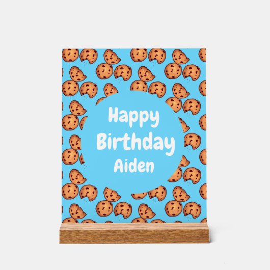 Chocolate Chip Cookies Patroon Acryl Bord (Voorkant)