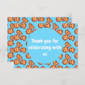 Chocolate Chip Cookies Patroon Bedankkaart (Voorkant / Achterkant)