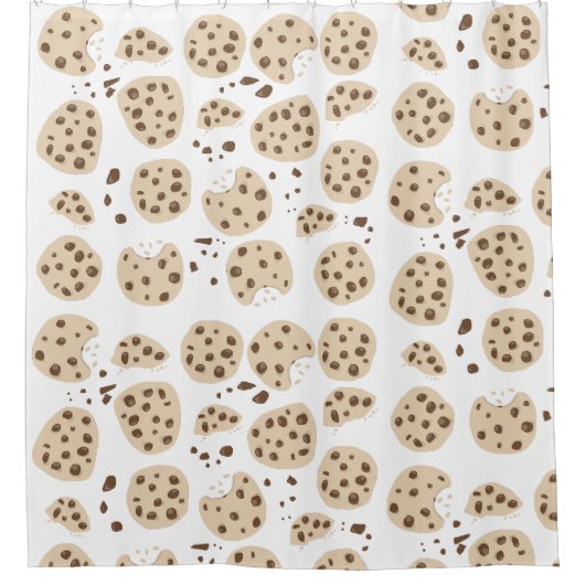 Chocolate Chip Cookies Patroon Douchegordijn (Voorkant)