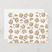 Chocolate Chip Cookies Patroon Feestdagenkaart (Voorkant / Achterkant)