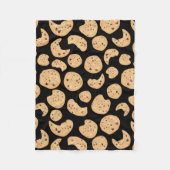Chocolate Chip Cookies Patroon Fleece Deken (Voorkant)