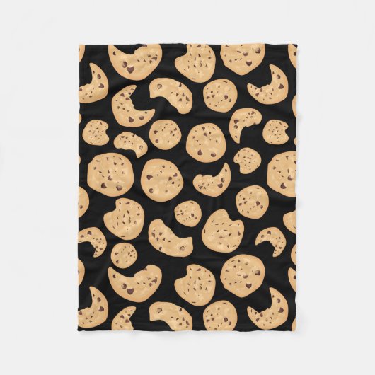 Chocolate Chip Cookies Patroon Fleece Deken (Voorkant)
