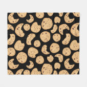 Chocolate Chip Cookies Patroon Fleece Deken (Voorkant (Horizontaal))