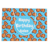 Chocolate Chip Cookies Patroon Groot Cadeauzakje (Achterkant)