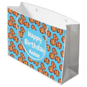 Chocolate Chip Cookies Patroon Groot Cadeauzakje (Achterkant Gekanteld)