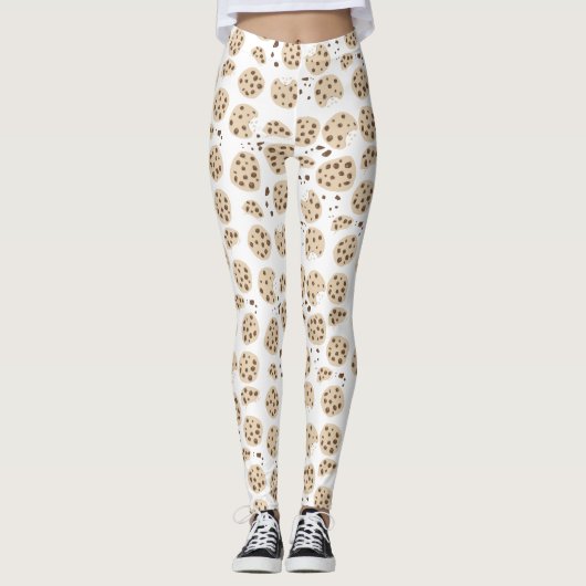Chocolate Chip Cookies Patroon Leggings (Voorkant)