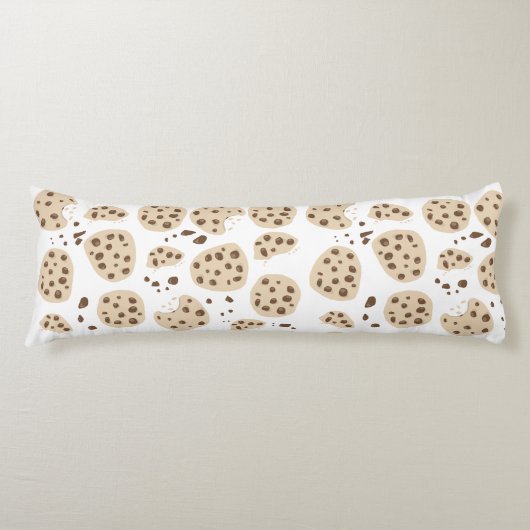 Chocolate Chip Cookies Patroon Lichaamskussen (Voorkant)