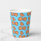 Chocolate Chip Cookies Patroon Papieren Bekers (Achterkant)