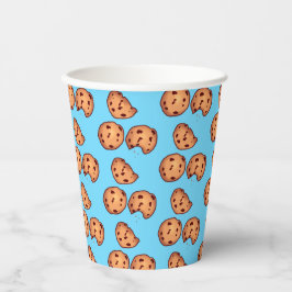 Chocolate Chip Cookies Patroon Papieren Bekers