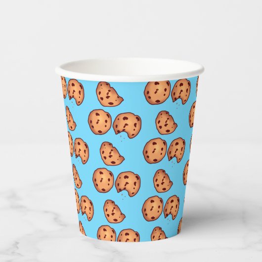 Chocolate Chip Cookies Patroon Papieren Bekers (Voorkant)
