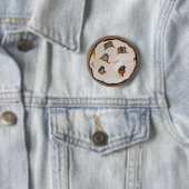 Chocolate Chip Cookies Patroon Ronde Button 5,7 Cm (In situ)