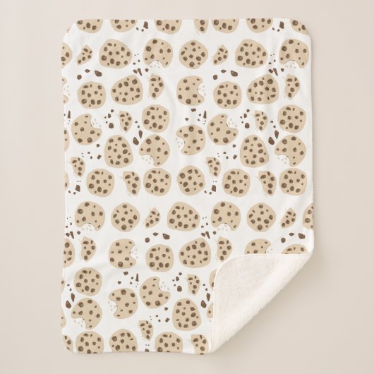 Chocolate Chip Cookies Patroon Sherpa Deken (Voorkant)