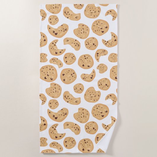 Chocolate Chip Cookies Patroon Strandlaken (Voorkant)
