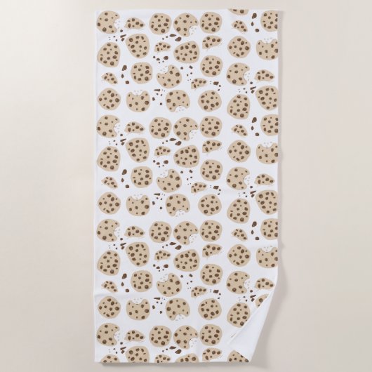 Chocolate Chip Cookies Patroon Strandlaken (Voorkant)