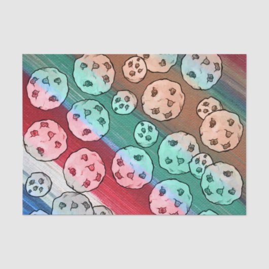 Chocolate Chip Cookies Patroon Tissuepapier (Voorkant)