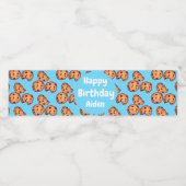 Chocolate Chip Cookies Patroon Waterfles Etiket (Enkel label)
