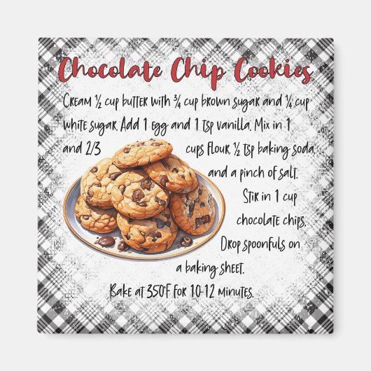 Chocolate Chip Cookies Recept Magneet (Voorkant)