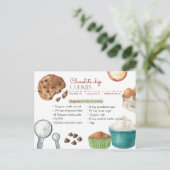 Chocolate Chip Cookies Recipe Briefkaart (Staand voorkant)