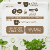 Chocolate Chip Cookies Recipe Tea Kitchen Towel Theedoek (Gevouwen)