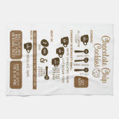Chocolate Chip Cookies Recipe Tea Kitchen Towel Theedoek (Horizontaal)