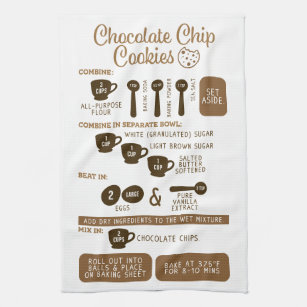 Chocolate Chip Cookies Recipe Tea Kitchen Towel Theedoek