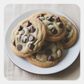 Chocolate Chip Cookies Vierkante Sticker (Voorkant)