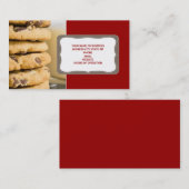 Chocolate Chip Cookies Visitekaartjes (Voorkant / Achterkant)