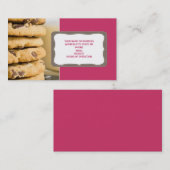 Chocolate Chip Cookies Visitekaartjes (Voorkant / Achterkant)