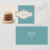 Chocolate Chip Cookies Visitekaartjes {Blauwgroen} (Voorkant / Achterkant)