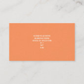 Chocolate Chip Cookies Visitekaartjes {Oranje} (Achterkant)