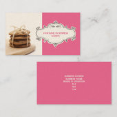 Chocolate Chip Cookies Visitekaartjes {Roze} (Voorkant / Achterkant)