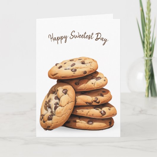 Chocolate Chip Cookies Zweetste Dag Kaart (Voorkant)