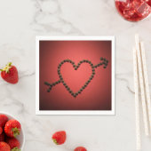 Chocolate Chip Heart over Papieren servetten (Insitu)