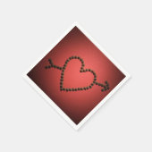 Chocolate Chip Heart over Papieren servetten (Hoek)