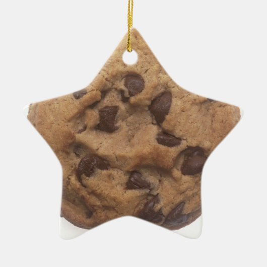 chocolate-chip-koekje- keramisch ornament (Voorkant)