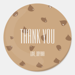 Chocolate Chip KOEKJE Verjaardagsfeestje Favor Sti Ronde Sticker