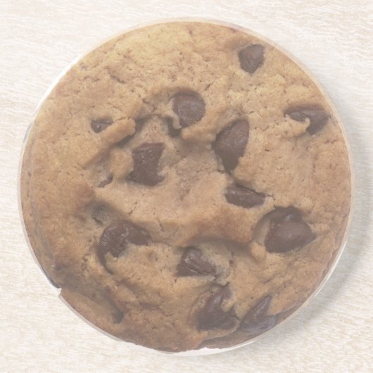 chocolate-chip-koekje- zandsteen onderzetter (Voorkant)
