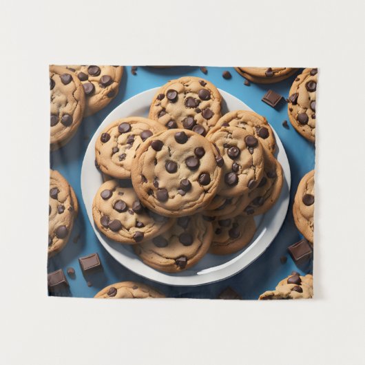 Chocolate Chip Koekjes Wandkleed (Voorkant (horizontaal))