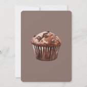 Chocolate Chip Muffin Cupcake Verjaardag Kaart (Achterkant)