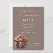 Chocolate Chip Muffin Cupcake Verjaardag Kaart (Voorkant)