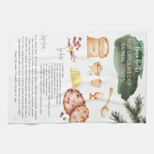 Chocolate Chip Oatmeel Cookie | Recipe Heirloom Theedoek (Horizontaal)