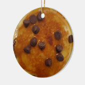 Chocolate Chip-pannenkoeken met Syrup-kerst Keramisch Ornament (Links)