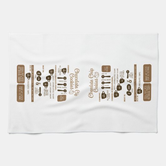 Chocolate Chip Recipe Kitchen Towel Theedoek (Horizontaal)