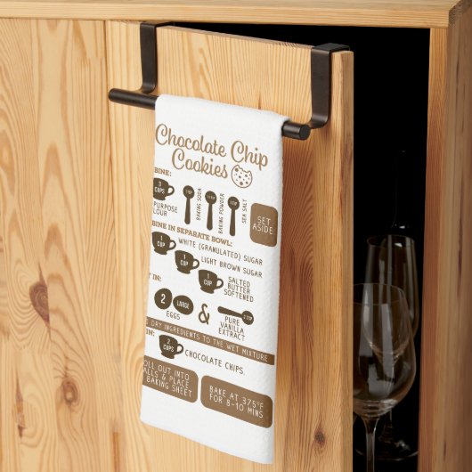 Chocolate Chip Recipe Kitchen Towel Theedoek (Derde Gevouwen)