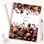 Chocolate Chocoholic Cocoa Sweets Modern Name Planner