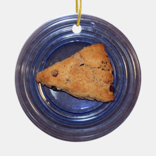 Chocolate Chunk Scone-versiering Keramisch Ornament (Voorkant)